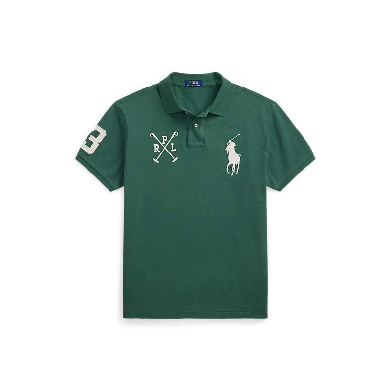 Polo Ralph Lauren Custom Slim Fit Big Pony Mesh Polo Shirt image number 2